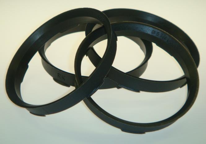 4er Set Felgen Zentrierringe 60,1mm Auf 57,1mm - Dunkelgrau Für Alufelgen